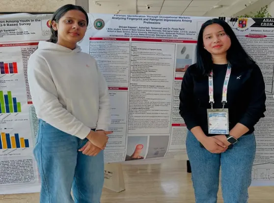 Students of the School of Forensic Science, Bahra University showcased their research excellence by presenting scientific papers at an International Conference, reflecting the institution's strong emphasis on innovation, research, and academic advancement. The conference provided a prestigious platform for students to share their research findings, engage with renowned academicians, researchers, and industry experts, and gain exposure to the latest developments in forensic science. Their active participation not only strengthened their research and presentation skills but also highlighted the university's commitment to nurturing future forensic professionals through experiential learning and global academic engagement.