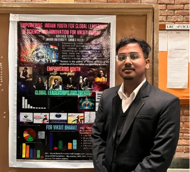 Abhishek Sundi, a B.Sc. Forensic Science (4th Semester) student, showcased his research aptitude by presenting a research poster at an International Conference. His participation provided an excellent platform to share innovative ideas, interact with renowned researchers and academicians, and gain exposure to the latest advancements in forensic science. This achievement reflects the institution's strong focus on promoting research, scientific inquiry, and academic excellence among students.